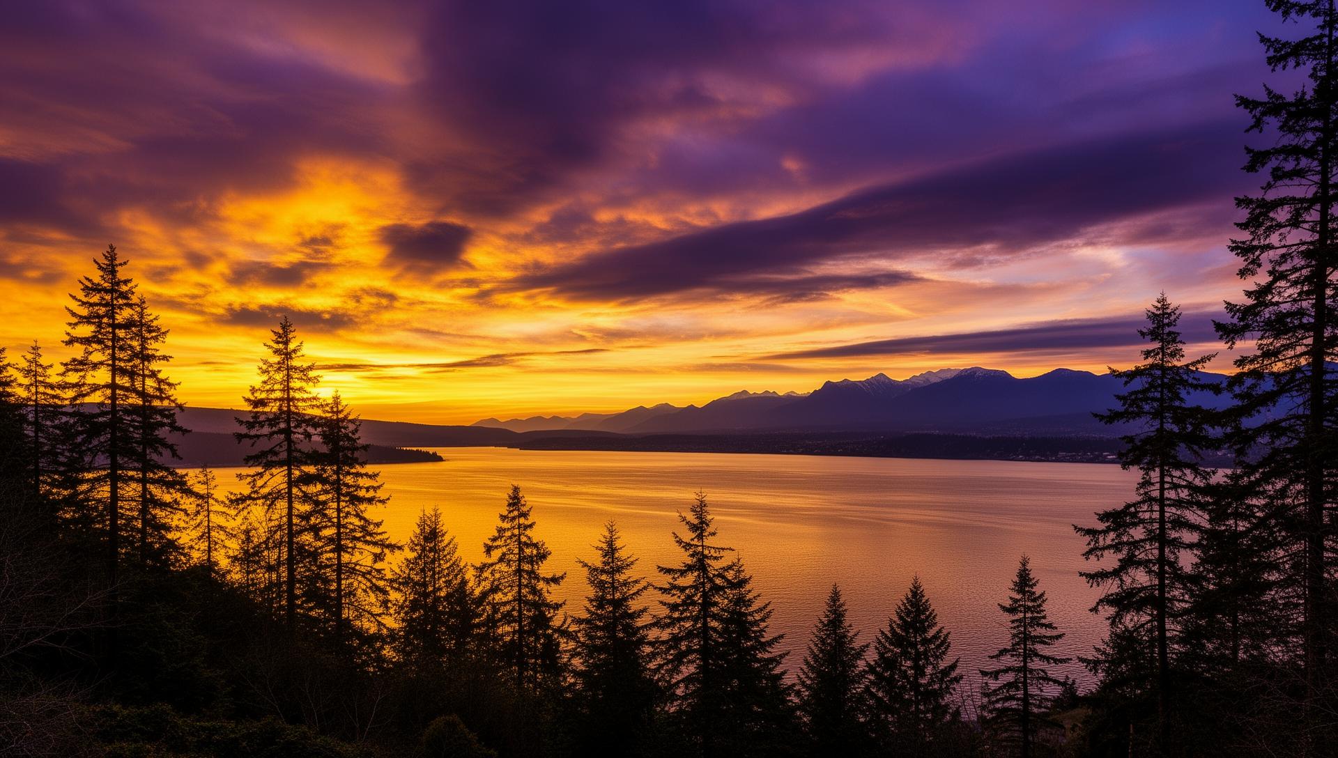 Sunset over Puget Sound